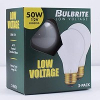 Bulbrite 50A19F/12 50-Watt A19 Frost 12 Volt Incandescent Bulbs - 4 Pack