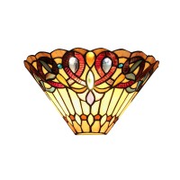 Chloe Lighting Ch33318Vi12-Ws1 Ambrose Tiffany-Style Mission 1-Light Wall Sconce, 6.5 X 11.9 X 5.9