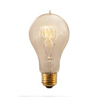 Bulbrite Nos25-Victor/A21 25-Watt Nostalgic Edison A21 Bulb, Victorian Loop Filament - 6 Pack