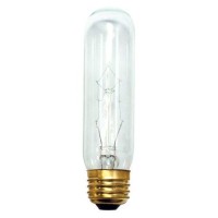 Bulbrite 15T10C 15-Watt Incandescent T10 Tubular Light, Clear - 2 Pack