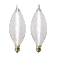 Bulbrite 40C11S Spunlite Chandelier 40W Satin, Candelabra Base - 2 Pack