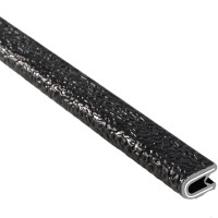 Trim-Lok - 750B2X116-25 Trim-Lok Edge Trim - Fits 116A Edge, 716A Leg Length, 25A Length, Black, Pebble Texture - Flexible Pvc Edge Protector For Sharprough Surfaces, Easy To Install