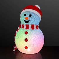 Color Changing Led Snowman Light Up Decoration Lighted Christmas Table Decorations