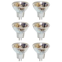 Eiko Ftd Halogen Light Bulb (6-Pack), 12 Voltage Rating, 20 Watts, 1.67 Amps, Gu4 Base, Mr11 Bulb, C-8 Filament, 1.38