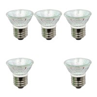 Anyray A1876Y (5-Bulbs) Hr16 120V 35W E27/E26 Mr-16 35 Watt Jdr C Halogen Bulb Lamp Fmw Flood With Lens