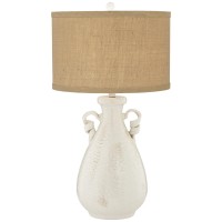 Pacific Coast Lighting Urban Pottery Jar 29 Glazed Ceramic Table Lamp In White