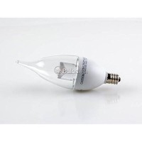 Tcp Led5E12F1127K Candelabra Led Bulb, Flame Tip, 5W (40W Equiv.) - Dimmable - 2700K - 300 Lm.