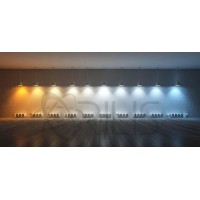 White 44 Watt 4 Ft 2-Light Flush Mount Ceiling Light Fixture With 2X Led T8 22 Watt Tubes - 6500K - 30% Brighter Than 18W Leds