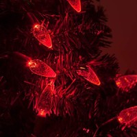 70 C6 Red Led String Lights, 24 Ft, Indoor-Outdoor Christmas String Lights Valentine'S Day Decorations String Lights For Bedroom Outdoor Tree Lights