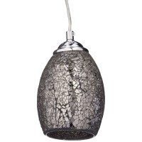 Chloe Lighting Ch3Gy16Dc05Dp1 Melia Mosaic 1Light Ceiling Grey Mini Pendant With 48Inch Shade