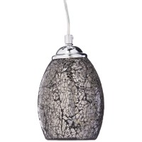 Chloe Lighting Ch3Gy16Dc05Dp1 Melia Mosaic 1Light Ceiling Grey Mini Pendant With 48Inch Shade