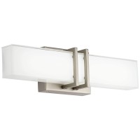 Possini Euro Design Exeter Modern Art Deco Wall Mount Light Led Brushed Nickel Silver Metal 17