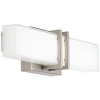 Possini Euro Design Exeter Modern Art Deco Wall Mount Light Led Brushed Nickel Silver Metal 17