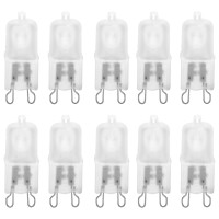 10 Pack Frosted Lense Dimmable Q50/G9/Fr/120V G9 Jcd 50 Watt 120 Volt T4 Jd Type Halogen House Hold Light Bulb Hanging Pendant Accent G9 Hollow Bi Pin Jcd Down Lamp Chandelier Sconce Fixture Lighting