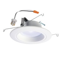 Halo 80Cri Led Recessed Retrofit Rl Light With Baffle Trim, 5/6-Inch, 900 Lumens, Cool White