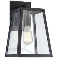 John Timberland Arrington Modern Industrial Outdoor Wall Light Fixture Black 13