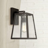 John Timberland Arrington Modern Industrial Outdoor Wall Light Fixture Black 13