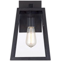 John Timberland Arrington Modern Industrial Outdoor Wall Light Fixture Black 13