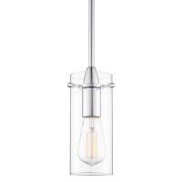 Linea Di Liara Effimero Modern Chrome Pendant Light Fixtures Over Kitchen Island Sink Lighting Ceiling Hanging Farmhouse Metal Industrial Mini Pendant Lighting Small Clear Glass Shade