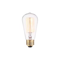 Globe 40W Vintage Edison S60 Squirrel Cage Incandescent Filament Light Bulb 12-Pack, E26 Base, 145 Lumens,313242