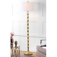 Safavieh Lighting Collection Aurelia Farmhouse Antique Gold 64Inch Living Room Bedroom Home Office Standing Floor Lamp Metal L