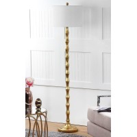 Safavieh Lighting Collection Aurelia Farmhouse Antique Gold 64Inch Living Room Bedroom Home Office Standing Floor Lamp Metal L