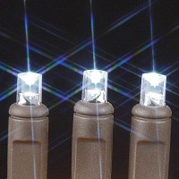 Novelty Lights 100 Commercial Led Christmas Lights (Pure White), 50 Feet W/ 6