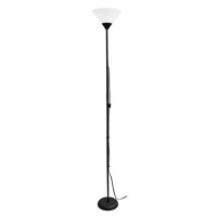 Simple Designs Lf1011-Blk 1 Light Stick Torchiere Floor Lamp, Black