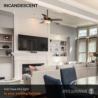 Sylvania Double Life Incandescent Light Bulb, A15, 40W, Ceiling Fan Lamp, Medium Base, 370 Lumens, Dimmable, Clear, Soft White - 2 Pack (10034)