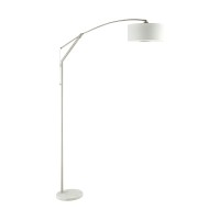 Contemporary White And Chrome Floor Lamp