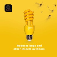 Sleeklighting 13Watt Yellow Bug Light Bulbs For Outdoor - General Purpose Spiral Cfl Yellow Bug Repellent Light Bulbs- Ul Approved- Uses 13 Watts Of Energy, 120 Volts, E26 Medium Base. (Pack Of 2)