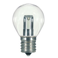 Satco S9167 Led S11 Clear 2700K Intermediate Base Light Bulb, 1W