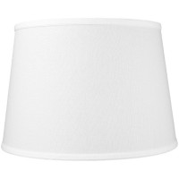 13X16X11 White Floor Lampshade With Brass Spider Fitter - Perfect For Table And Desk Lamps - Large, White