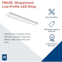 Lithonia Lighting Fmlwl 48 840 Led Flush Mount Wraparound Light, 4-Foot, 4000K | Bright White