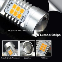 Jdm Astar Super Bright Px Chipsets 7440 7441 7443 7444 992 T20 Led Bulbs,Amber Yellow