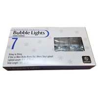 7 Count 9'L Indoor/Outdoor Traditional Clear Bubble Light Set