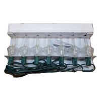 7 Count 9'L Indoor/Outdoor Traditional Clear Bubble Light Set