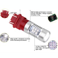 Jdm Astar Extremely Bright Px Chipsets 3056 3156 3057 3157 Led Bulbs For Brake Light Tail Lights, Brilliant Red