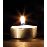 Gies 205-479000-10 Box Of 250 Tea Lights In Metal Cases, 8-Hour Burn Time, Diameter: 38 Mm, White