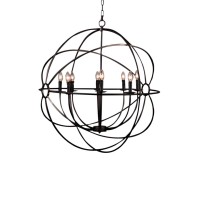 Kosas Home Tottenham Court 36'' Obi Chandelier, Natural Iron