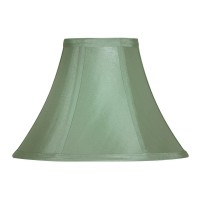 Oaks Lighting Faux Silk Empire Shade 12-Inch Sage Green, Fabric