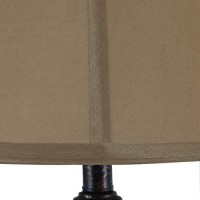 Decor Therapy Traditional Resin Floor Lamp With Bell Shade, Golden Bronze 60 X 14