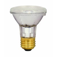 (Case Of 15) Satco S2328 39 Watt (50 Watt) 530 Lumens Par20 Halogen Narrow Flood 30 Degrees Clear Light Bulb, Dimmable