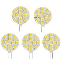 Hero-Led Sg4-12T-Ww Side Pin G4 Led Disc Halogen Replacement Bulb, 2.4W, 20-25W Equal, Warm White 3000K, 5-Pack(Not Dimmable)