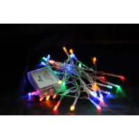 Karlling Battery Operated Christmas Lights,13 Ft Short Clear Wire String Led Twinkle Fairy Light For Small Mini Xmas Tree And Wedding Party Indoor/Outdoor Decoration(Multicolor)