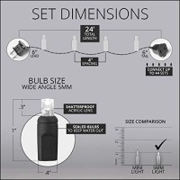 Led Warm White Mini Light Set, 70 5Mm Lights, Indoor/Outdoor Christmas Light Decorations, 120V Ul Certified, Black Wire