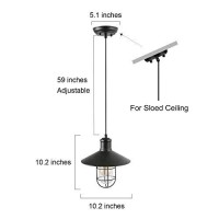 Lnc Industrial Cage Pendant Lighting Black Small Hanging Fixture For Kitchen Island, Bedroom, Dining Room, Entryway And Foyer