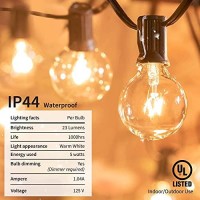 Brightown G40 Replacement Led Light Bulbs, 25 Pack Clear Globe Bulb Fits E12 C7 Candelabra Screw Base Sockets, 1.5 Inch Dimmable Edison Light Bulbs For Indoor Outdoor Patio Decor, Warm White