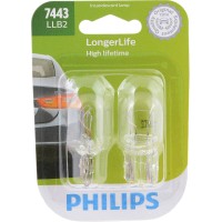 Philips Automotive Lighting 7443 Longerlife Miniature Bulb, 7443Llb2, 2 Count (Pack Of 1)