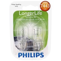 Philips Automotive Lighting 7443 Longerlife Miniature Bulb, 7443Llb2, 2 Count (Pack Of 1)